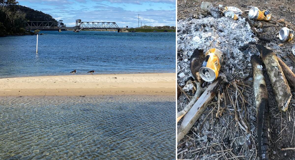 Earlier this month, a group partied on the shores of Lewis Island at Narooma, leaving behind their rubbish and damage to the environment where two endangered pied oystercatchers live.
