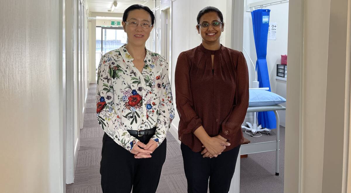 New to the area: Dr Michelle Yue Yin and Dr Amrit Basrai at Canning Street Surgery Bega. Photo: Amandine Ahrens