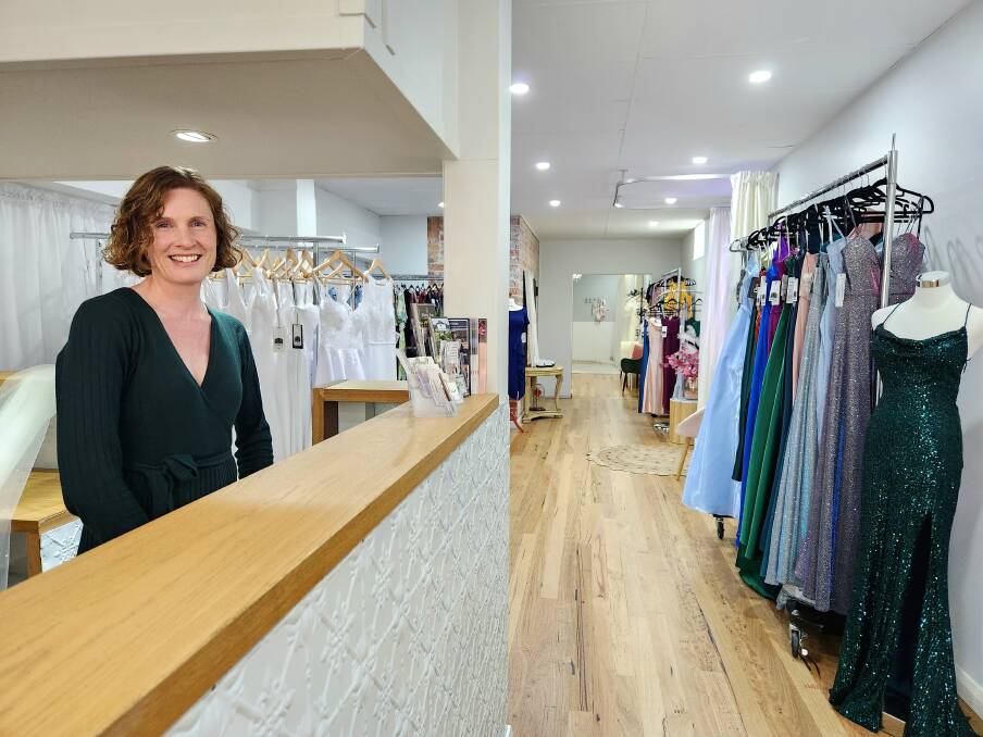 CC Bridal co-owner Carla Ellwood is delighted to welcome people into their new 'bigger and better' store in Bega. Picture by Amandine Ahrens