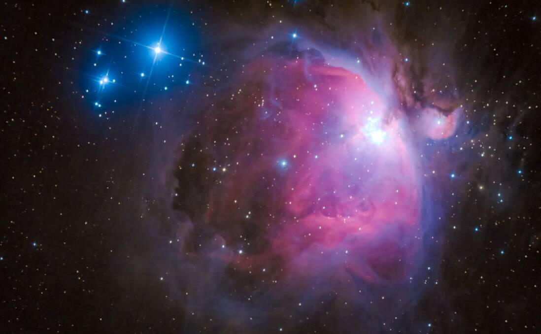 The Great Orion Nebula in Orion. The handle of "The Saucepan". Picture taken by Neil Creek