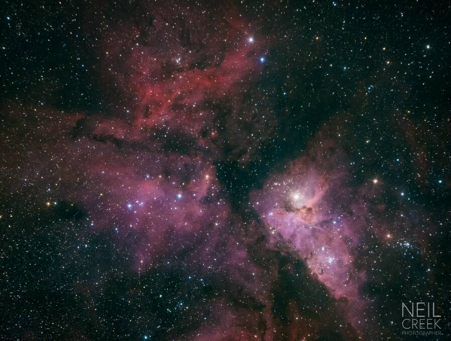 The Eta Carina Nebula in Carina. Picture taken by Neil Creek 