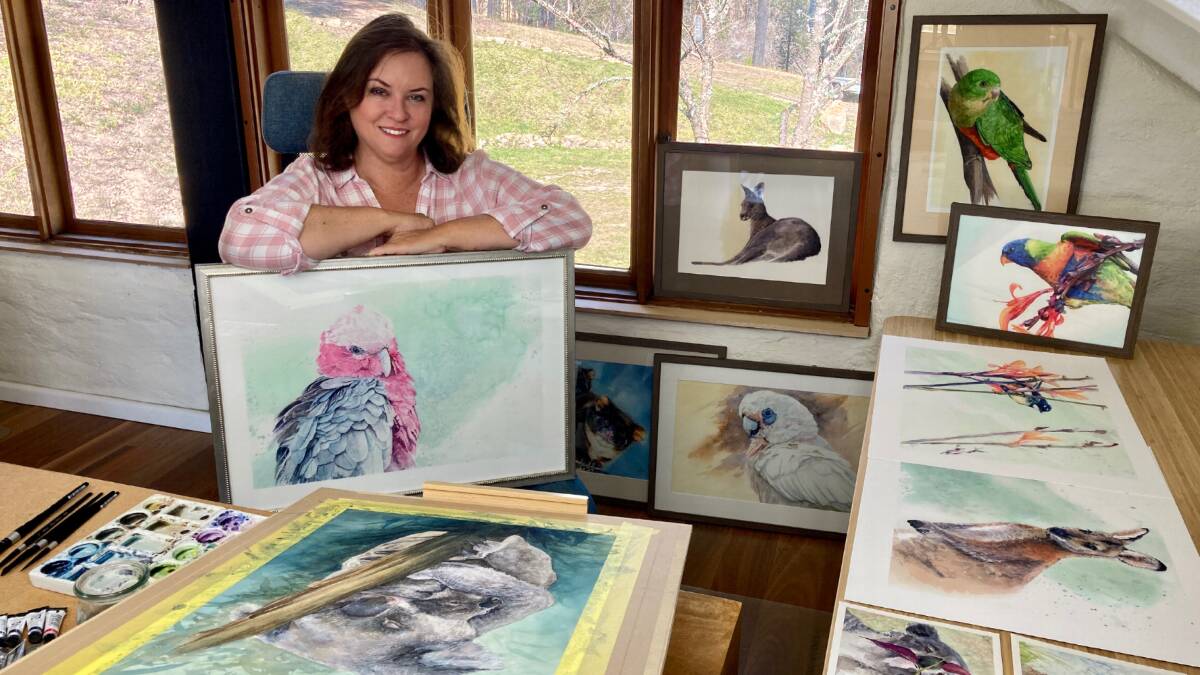 Kelly Ryner, in her studio at home in Cobargo. Picture supplied.