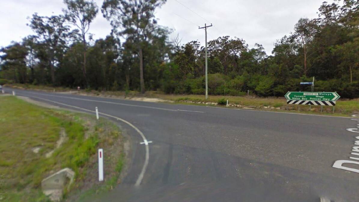 Intersection of Dunns Creek Road and Tomakin Road, near Tomakin.