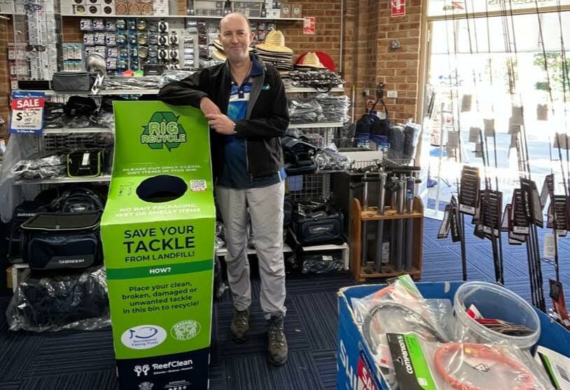 The Rig Recycle bin at Moruya Tackle World. There are also bins at Merimbula Tackle World and Region X at Batemans Bay. Picture supplied.