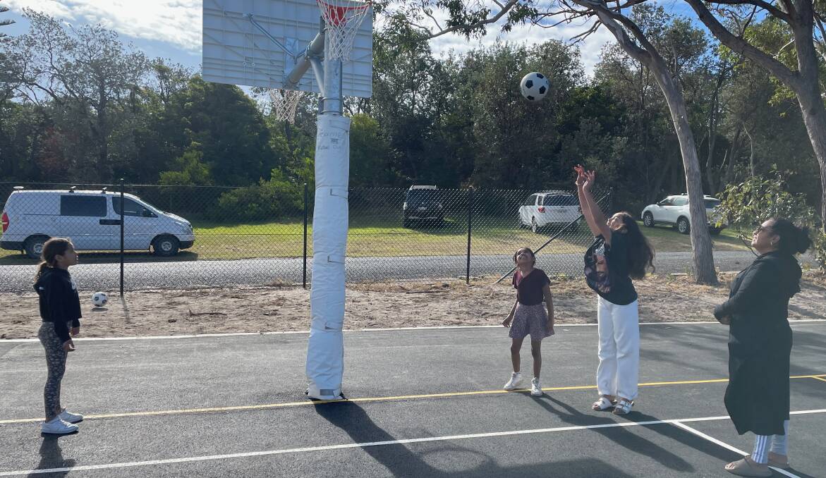 Bermagui's new netball and basketball courts will be used by all generations. Picture by Marion Williams