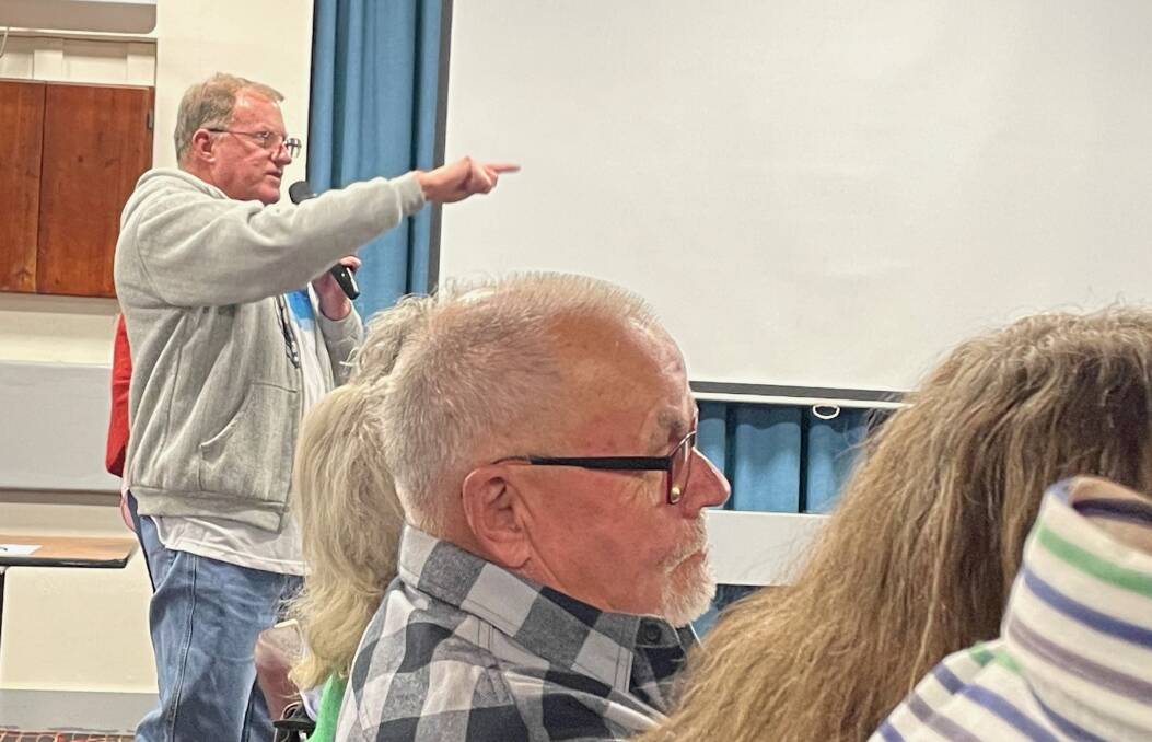 At the community forum in Bermagui on July 25 several people asked Transport for NSW representatives about alternatives like a floating pontoon or temporary bridge while Wallaga Lake Bridge is closed for essential repairs and maintenance. Picture by Marion Williams