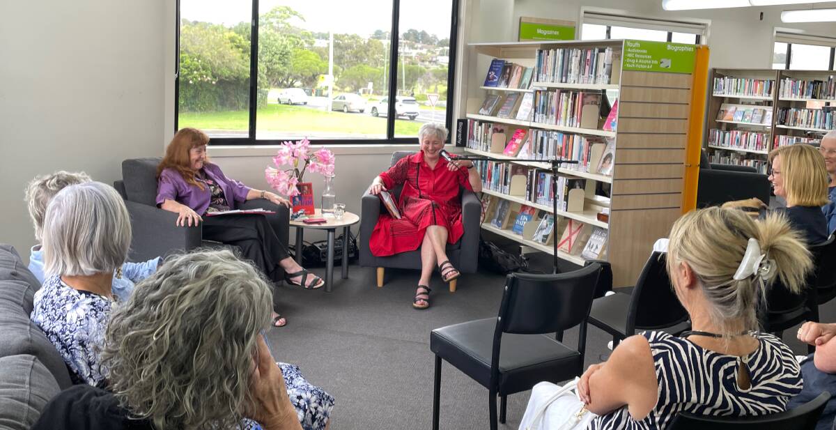 There was a good turnout for the launch of Jane Sandilands' book Lost and Found at Bermagui Library on Monday, March 20. Picture by Marion Williams