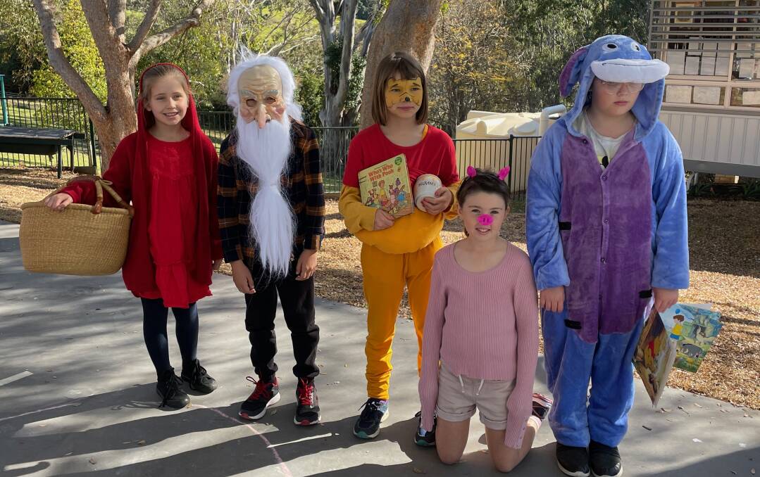 These Year 3 pupils came dressed as Little Red Riding Hood, A Little Old Man and Winnie the Pooh, Piglet and Eeyore. Picture by Marion Williams