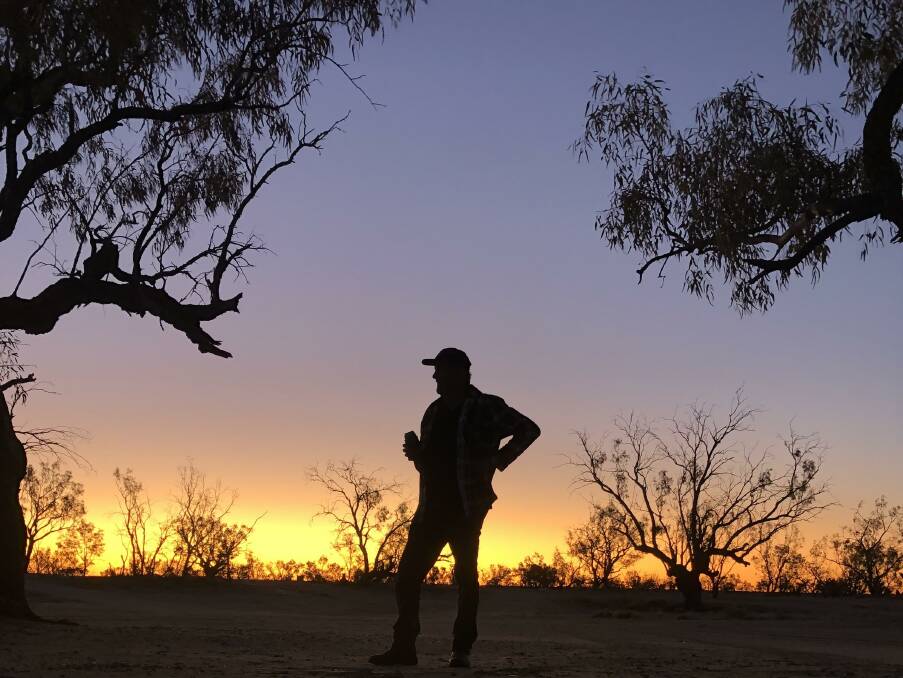 Bill Dudley at the Burke and Wills dig tree on a recent road trip up to Birdsville. Picture supplied