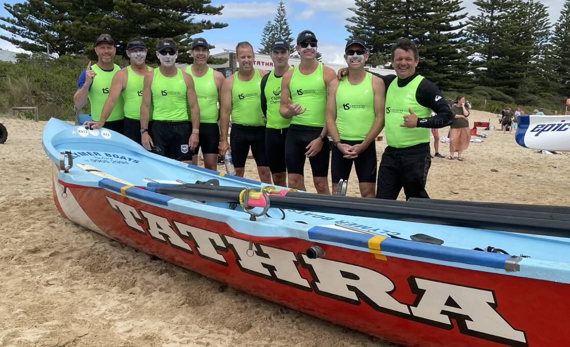 The undefeated Tathra Men's vet squad: Josh, Pommy, Sheeds, Bonga, Ben, Rod, Trent, Thomo and Brendan (boof). Picture by Sam Armes. 