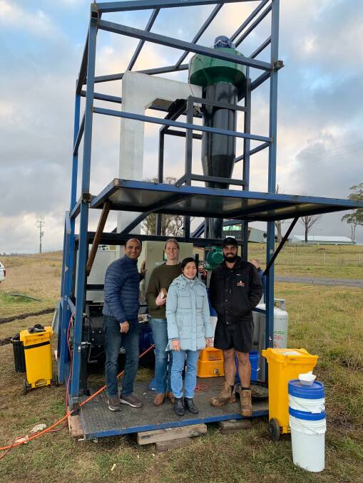 Nathan Boyle (right) and the team from the University of Armidale during the 40 week poultry feed trial. Picture supplied