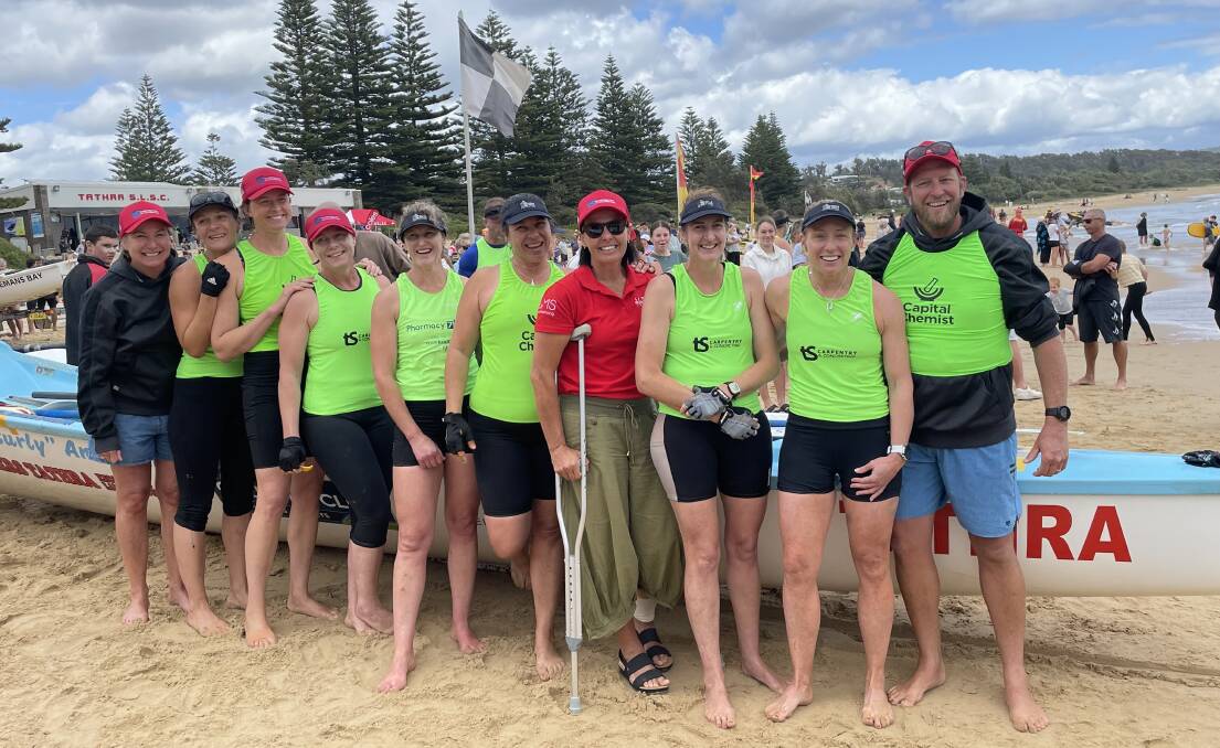 Winners are grinners: Tathra Lady's Vet squad Sharon, Valerie, Kelli, Suzie, Kim, Megan, Kate and Scott. Absent Vesna Andric. Picture by Sam Armes. 