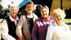 Shirley Slater at the 2006 CWA State Conference at Narrabri, on the left with Elaine Armstrong, Ann Howarth and Ruth Richards. 