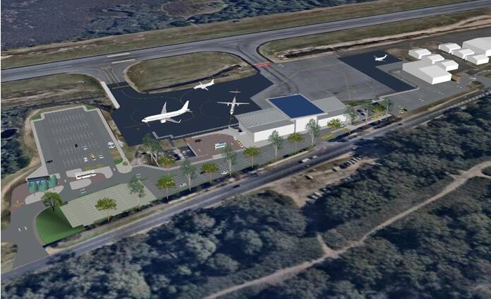 A concept drawing of Merimbula Airport terminal
