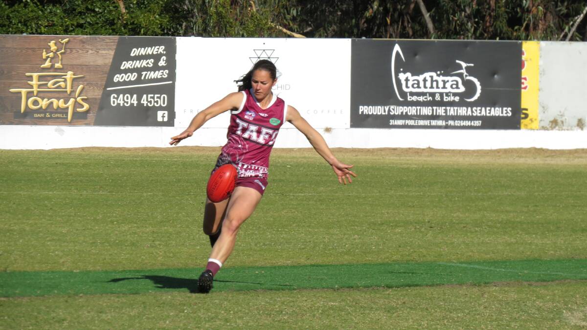 In action against the Bega Bombers. Picture by Shirley Rixon