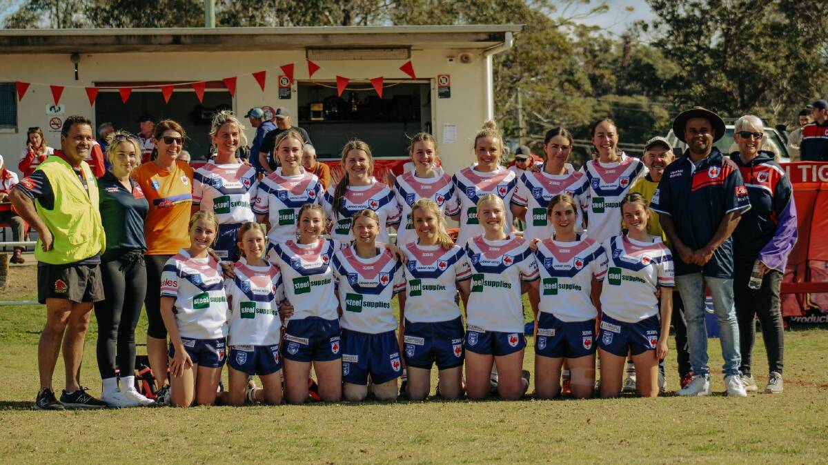 The Bega Chicks celebrate winning their way to the 2023 grand final. Picture by SEMPhotography