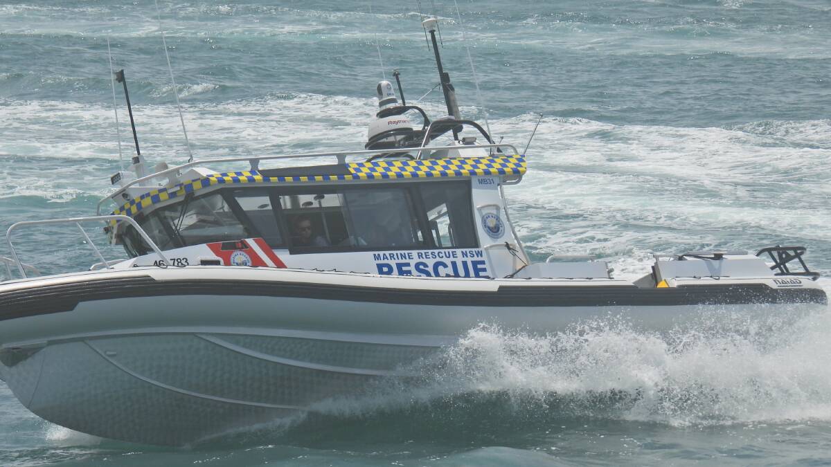 Merimbula 31 is put through its paces during a sea trial at Yamba. Picture by Marine Rescue NSW