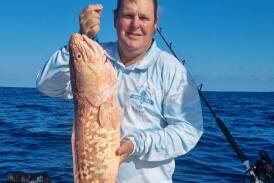 MBGLAC member Shane Mayberry caught a nice ling off Merimbula recently, fishing in 250 fathoms. Picture supplied