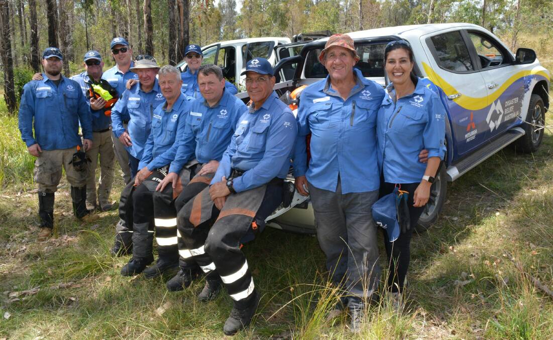 Some of the Disaster Relief Australia volunteers assisting property owners in Cobargo and surrounds. Picture by Ben Smyth