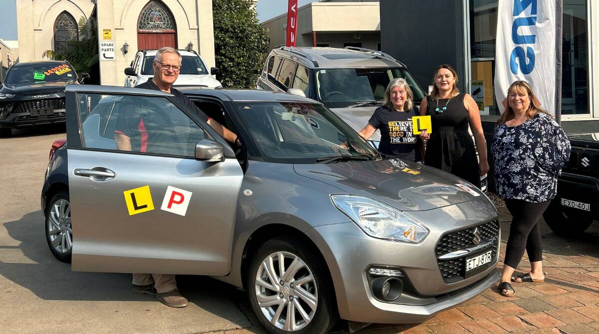 Gordon Matthews representing Lions and Bega Valley Motors, Lynne Koerbin of Rotary, Michelle Bobbin from Workforce Australia Local Jobs and Deb Austen from Eden Community Access Centre. Picture supplied