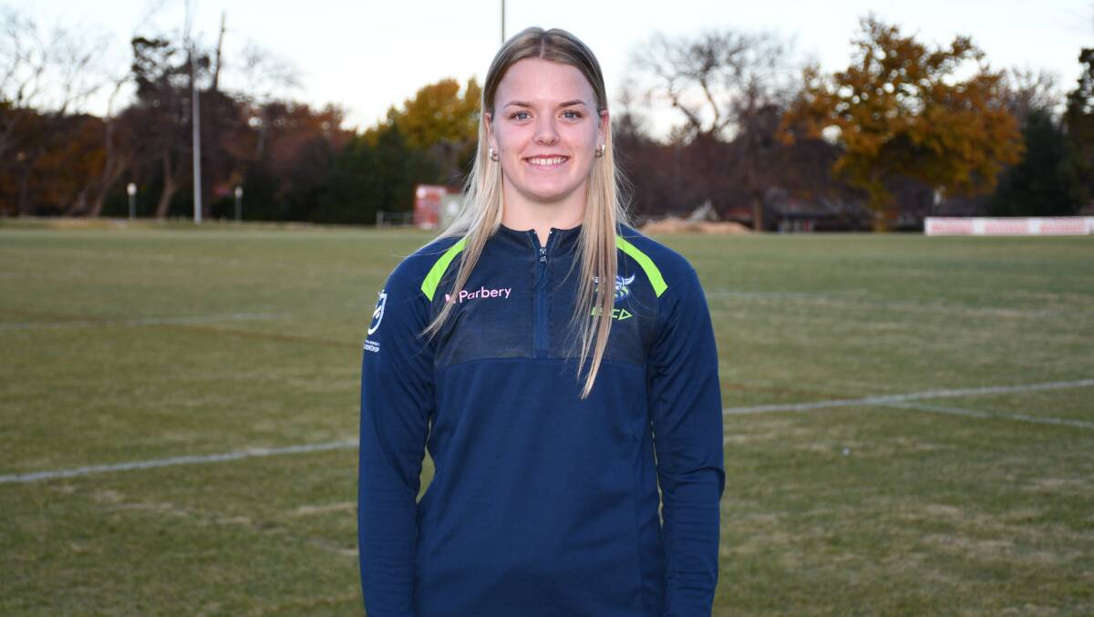 Former Bega High student Alanna Dummett is making her NRLW debut for the Canberra Raiders this Saturday. Picture by Raiders media