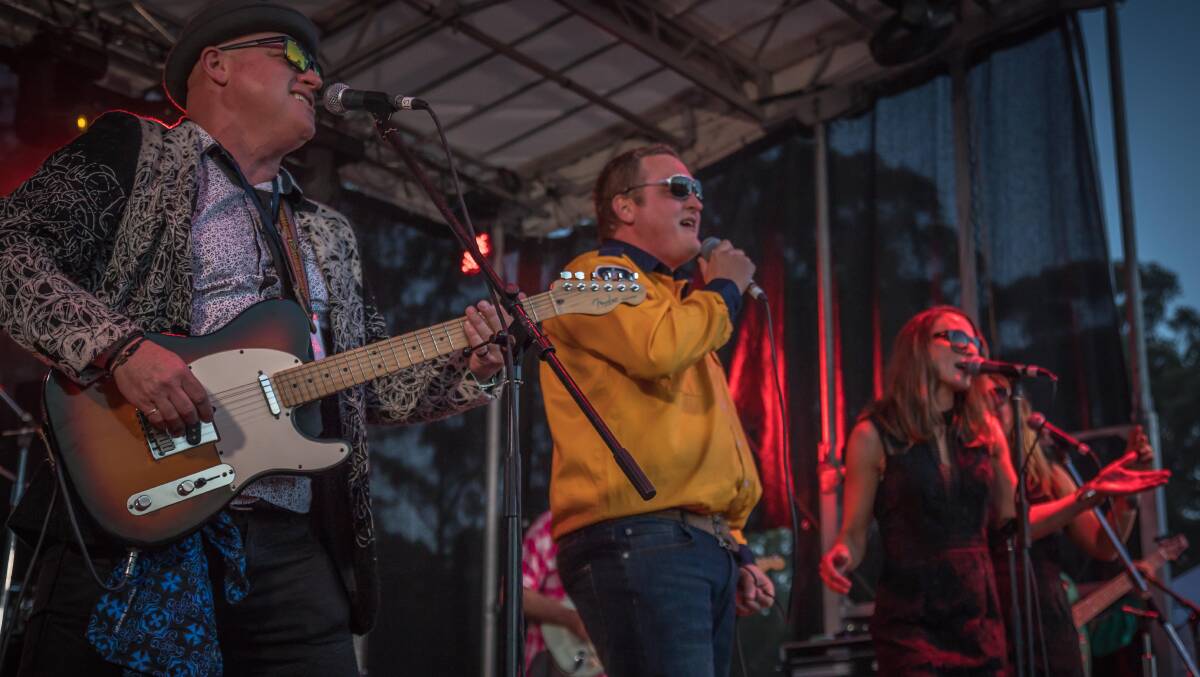 Sam Stevenson on stage with The Figmentz at 2018's Band Together festival. Both acts are also performing this weekend at a Clean Energy for Eternity fundraiser. Picture by David Rogers