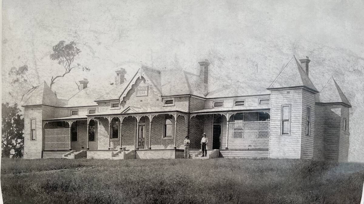 A historic photo of the building, on display at the Old Bega Hospital. 