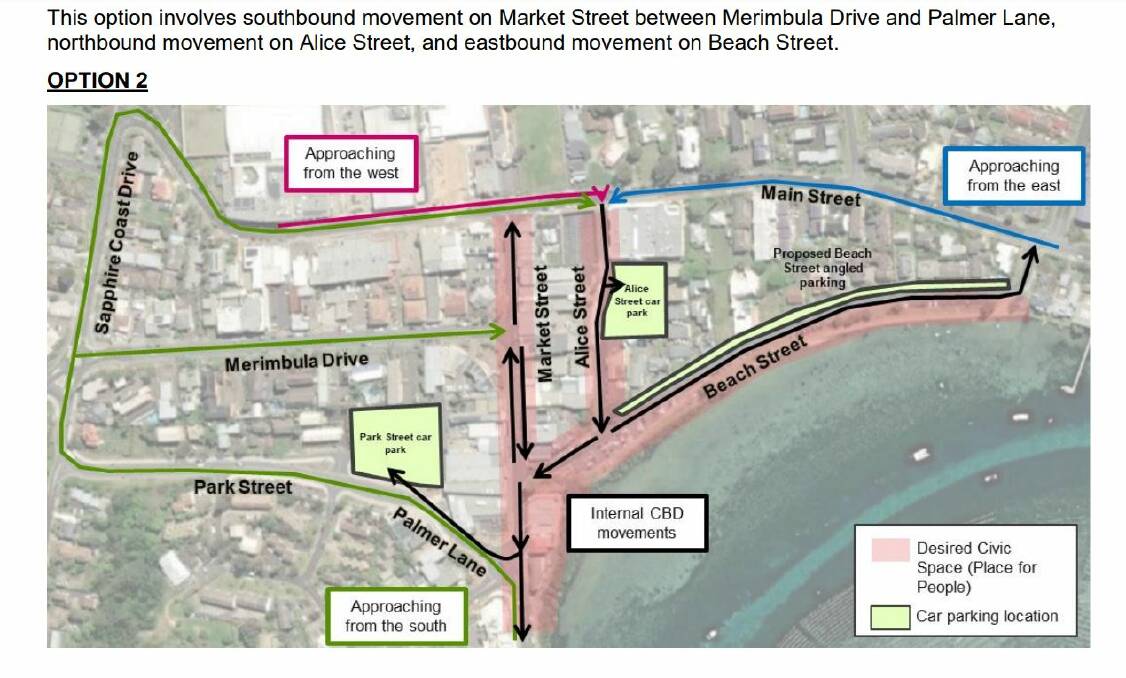 Options being proposed for the future of Merimbula's CBD.