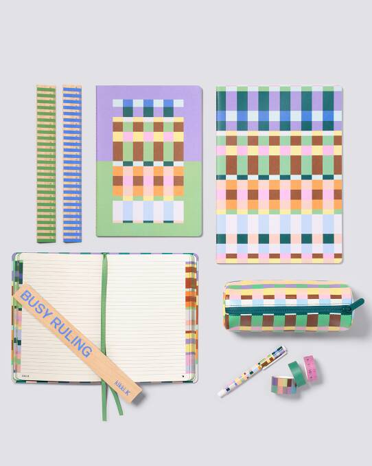 Treat your home office to new stationery with pops of colour. Pictured are pieces from kikki.K's Back To It collection.