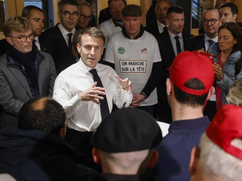 French President Emmanuel Macron faced an eruption of anger from the country's farming sector. (EPA PHOTO)